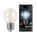 Лампа светодиодная филаментная Black Filament 7Вт P45 шар 4100К нейтр. бел. E27 580лм GAUSS 105802207 487713 - фото 16757884