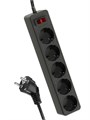 Удлинитель с сетевым фильтром 5х3м с заземл. 10А IP20 2.2кВт ПВС 3х0.75 с выкл. с индикатором сети черн. КОСМОС FKsm3m-5g(B) 472210 - фото 16757939