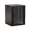 Шкаф настенный TWB-1566-GP-RAL9004 19дюйм 15U 775х600х600мм стеклян. дверь черн. (RAL 9004) (разобранный) Hyperline 392640 471971 - фото 16757955