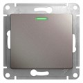 Выключатель 1-кл. СП Glossa 10А IP20 (сх. 1а) 10AX с подсветкой механизм платина SE GSL001213 454407 - фото 16758067