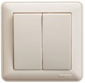 Выключатель 2-кл. СП W59 10А IP20 10AX в сборе сл. кость SE VS510-252-28 404576 - фото 16758332