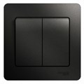 Выключатель 2-кл. СП Glossa 10А IP20 (сх. 5) 10AX в сборе антрацит SE GSL000752 400331 - фото 16758355