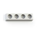 Розетка 4-м ОП Оптима РА16-403 16А IP20 с заземл. защ. шторки с монтаж. пластиной сл. кость Кунцево 8051 371108 - фото 16758403