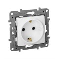 Розетка 1-м СП Etika 16А IP31 250В 2P+E с заземл. защ. шторки немецк. стандарт винтов. клеммы механизм бел. Leg 672222 1066910 - фото 16758590