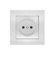 Розетка 1-м СП Бриллиант 16А IP20 без заземл. бел. UNIVersal 7947588 1062100 - фото 16758601