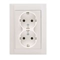 Розетка 2-м СП Defne 16А IP20 с заземл. бел. Makel 42001057 268047 - фото 16758679