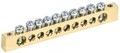 Шина PEN "земля-ноль" 8х12мм 10/2 (10групп/крепеж по краям) IEK YNN21-10-100 236382 - фото 16758715