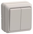 Выключатель 2-кл. ОП Октава 10А IP20 ВС20-2-0-ОКм крем. IEK EVO20-K33-10-DC 245850 - фото 16758804