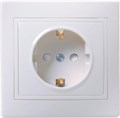 Розетка 1-м СП Кварта РСш10-3-КБ 16А IP20 с заземл. защ. шторки бел. IEK ERK11-K01-16-DM 238281 - фото 16758836
