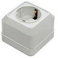 Розетка 1-м BOLLETO защ. шторки с заземл. накл. 7028х бел. ASD / IN HOME 4690612000954 464650 - фото 16759522