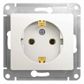 Розетка 1-м СП Glossa 16А IP20 с заземл. механизм перламутр. SE GSL000643 1180340 - фото 16759716