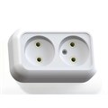 Розетка 2-м ОП Валентина РА10-382 10А IP20 бел. Кунцево 5416 5860 - фото 16759745