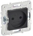 Розетка SKANDY 10А без заземл. без защ. шторок SK-R02Bl черн. IEK SK-R10-10-K02 1835890 - фото 16760259