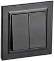 Выключатель 2-кл. СП BRITE ВСР10-2-0-БрЧ 10А в сборе черн. IEK BR-V20-0-10-K02-F 1766050 - фото 16760530