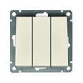 Выключатель 3-кл. СП Афина 10А IP20 механизм сл. кость (ivory) Universal A0043-I 1734309 - фото 16760636