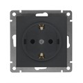 Розетка 1-м СП Афина 16А IP20 с заземл. механизм графит Universal A0028-Gr 1734390 - фото 16760642