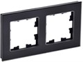Рамка 2-м BRITE РУ-2-2-БрЧ стекло черн. IEK BR-M22-G-K02 1679816 - фото 16760751