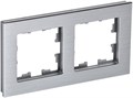 Рамка 2-м BRITE РУ-2-1-БрА металл алюм. IEK BR-M22-M-K47 1679804 - фото 16760757