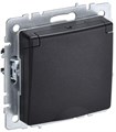 Розетка BRITE РСбш10-3-БрЧ 16А IP20 с заземл. защ. шторки с крышкой механизм черн. IEK BR-R16-16-K02 1623792 - фото 16760917