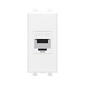Розетка компьютерная 1мод. Avanti "Белое облако" RJ45 кат.5E без шторок модульная механизм DKC 4400661 1605794 - фото 16761095