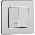 Выключатель 2-кл. Inspiria 10А IP20 250В 10AX с подсветкой/индикацией механизм алюм. Leg 673632 1445133 - фото 16761322