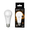 Лампа светодиодная Black 16Вт A60 грушевидная 3000К тепл. бел. E27 1380лм GAUSS 102502116 503354 - фото 16761701