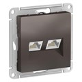 Розетка компьютерная 2-м AtlasDesign RJ45 кат.5E механизм мокко SE ATN000685 1240384 - фото 16761942