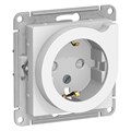 Розетка 1-м СП AtlasDesign 16А IP20 с заземл. защ. шторки с выталк. вилки механизм бел. SE ATN000147 1240150 - фото 16761965