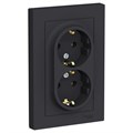 Розетка 2-м СП AtlasDesign 16А IP20 с заземл. в сборе карбон SE ATN001024 1240532 - фото 16761984