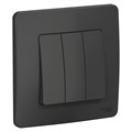 Выключатель 3-кл. СП Blanca 10А IP20 (сх. 1+1+1) 250В антрацит SE BLNVS100506 1210373 - фото 16762129