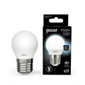 Лампа светодиодная Black 6.5Вт P45 шар 4100К нейтр. бел. E27 550лм GAUSS 105102207 422180 - фото 16762262