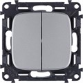 Выключатель 2-кл. СП Valena Allure 10А IP20 250В с лицев. панелью безвинтов. зажимы механизм алюм. Leg 752905 1180934 - фото 16762302