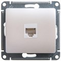 Розетка компьютерная 1-м Glossa RJ45 кат.5E механизм перламутр. SE GSL000681K 1180351 - фото 16762323