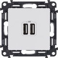 Розетка USB 2-м Valena Life 240В/5В 2400мА с лицев. панелью механизм бел. Leg 753412 414157 - фото 16762326