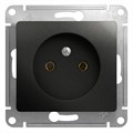 Розетка 1-м СП 1мод. Glossa 16А IP20 250В без заземл. механизм антрацит SE GSL000741 400315 - фото 16762424