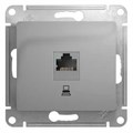 Розетка компьютерная 1-м СП Glossa RJ45 кат.5E механизм алюм. SE GSL000381K 1063757 - фото 16762680