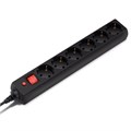 Удлинитель с сетевым фильтром 6х5м с заземл. 10А IP20 600SH-5-B 2.2кВт CCA черн. BURO 992278 266677 - фото 16762790