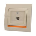 Розетка телефонная 1-м СП Deriy RJ11 16А IP20 евро стандарт крем. LEZARD 702-0303-137 249067 - фото 16762894