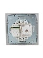 Розетка компьютерная + телефонная 2-м СП Mira RJ45 + RJ11 сер. метал. LEZARD 701-1010-143 199994 - фото 16763001