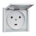 Розетка 1-м СП Plexo 20А IP44 230В 2P+E сер. Leg 055703 216011 - фото 16763006