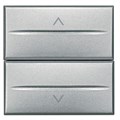 Выключатель для жалюзи кнопочный 2-кл. 2мод. Axolute Axial 10А 250В 1Р(NO)+ 1Р(NO) алюм. Leg BTC HC4037/2 195295 - фото 16763024