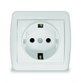 Розетка 1-м ОП Клио 16А IP44 с заземл. бел. UNIVersal К2228 75218 - фото 16763495