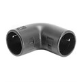 Колено открывающееся 90град. IP40 d20мм черн. DKC 50520B 1872596 - фото 16764043