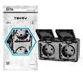Розетка 2-м ОП Dita 16А IP54 250В с заземл. с крышкой карбон TOKOV ELECTRIC TKL-DT-R2Z-C14-IP54 1792454 - фото 16764438