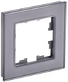 Рамка 1-м BRITE РУ-1-2-БрСе стекло сер. IEK BR-M12-G-K03 1679811 - фото 16764786