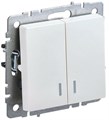 Выключатель 2-кл. СП BRITE ВС10-2-1-БрЖ 10А с индик. механизм жемчуж. IEK BR-V20-1-10-K36 1623719 - фото 16764953