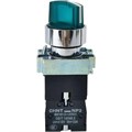 Переключатель NP2-BK12365 2 полож. с фиксацией 1НО+1НЗ зел. AC 230В (LED) IP40 CHINT 575496 1612078 - фото 16765023