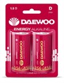 Элемент питания алкалиновый D/LR20 1.5В Energy Alkaline 2021 BL-2 (уп.2шт) DAEWOO 5030022 1588745 - фото 16765163