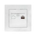 Розетка компьютерная 1-м СП Валенсия RJ45 бел. PROxima EKF EWK01-035-10 1323199 - фото 16765605