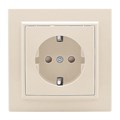 Розетка 1-м СП Минск 16А IP20 с заземл. защ. шторки беж. EKF ERR16-028-200 1277400 - фото 16765809